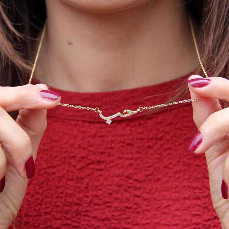 Colliers Lettre Personnalisée Amour Dieu Patience Collier Arabe Bijoux Islamiques Acier Inoxydable Pendentif Allah Corell_voghion.com