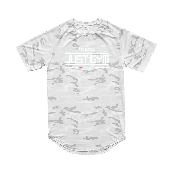 Herr fitness kamouflage T-shirt kortärmad snabbtorkande andningsbar baströja_voghion.com