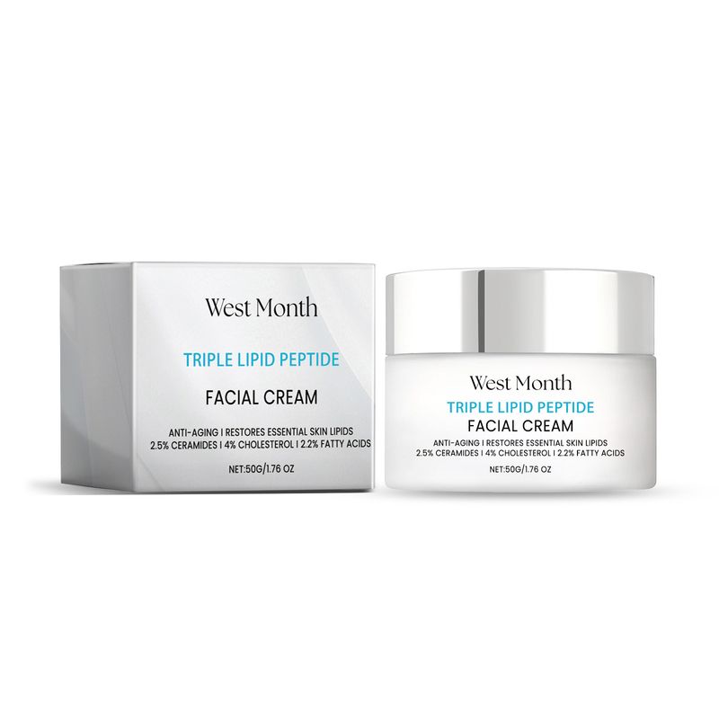 MONTH Trilipid Peptide Cream, Daily Moisturizing and Hydrating Care for Skin, Moisturizing and Refreshing Skin Rejuvenation Cream_voghion.com