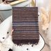 Korean Retro Design Striped Color Blocked Scarf With High-end And Trendy Fashion Women's Cashmere Warm Scarf_voghion.com