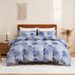 Blue Ink Geometric Abstract Quilt Cover Home Textile Bedding Three Piece Set_voghion.com
