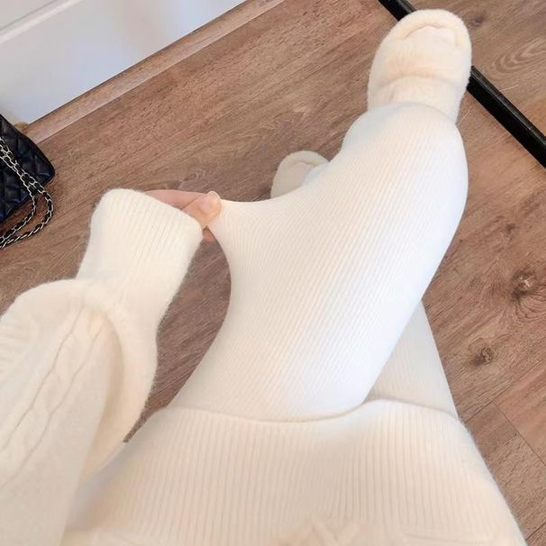 Women's Slimming Leggings – Thin To Thick Fleece-Lined Vertical Striped Tights (4 Weights, 12 Colors, Footed/Convertible)_voghion.com