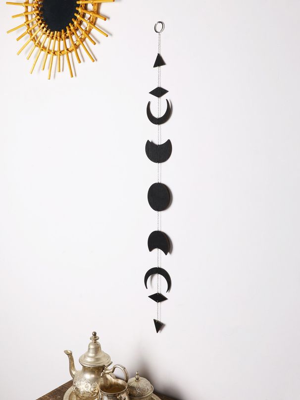 Celebrità di Internet trucioli di legno auto interno parete decorazione ciondolo gioielli moda nordico semplice stella mezzaluna ciondolo casa all'ingrosso_voghion.com