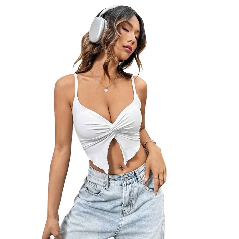 Abbigliamento da donna, stile hot, sexy, ragazza hot, design snellente, canotta snellente con spacchi_voghion.com