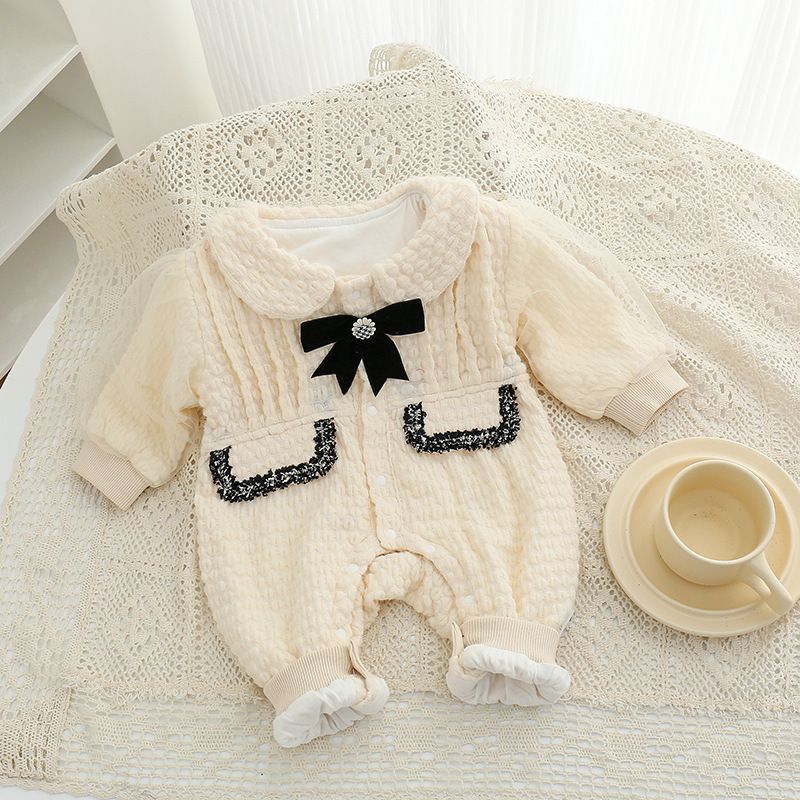 Baby Clothes Spring And Autumn Girl Baby Onesie Spring And Autumn Climb Dress Cute Princess Full Moon Dress_voghion.com
