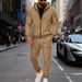 Men's Fleece Hoodie & Joggers Set Winter Warm Two-Piece Outfit Casual Pullover Tracksuit_voghion.com