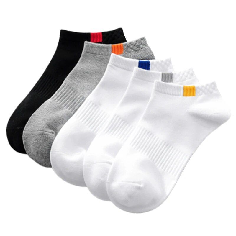 10pieces=5pair/lot Summer Cotton Short Fashion Breathable Man Boat Comfortable Casual Socks Male White Hot_voghion.com