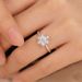 Anello nuziale con diamante Moissanite a fiocco di neve simulato per donna, design unico, personalità alla moda, indice, regolabile_voghion.com