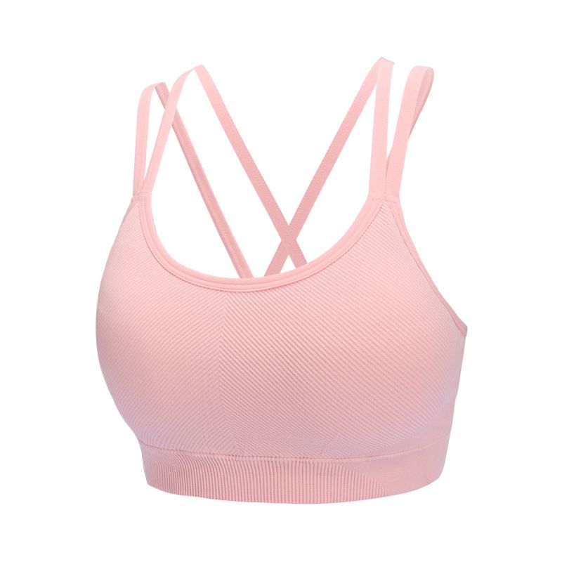 Summer New Double Strap Fitness Running Sports Sexy Backless Push-Up Shockproof Seamless Yoga Bra_voghion.com
