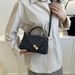 Retro Simple Small Square Bag 2023 Summer Fashion Printing Shoulder Bag Casual Commuting Messenger Bag Western Style Handbag_voghion.com