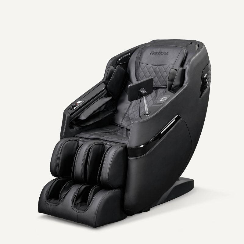 Massage Chair Full Body, Zero Gravity SL-Track Shiatsu Massage Recliner Chair With Body Scan, Airbags, Foot Rollers, Deep Yoga Stretch, Heating (Black)_voghion.com