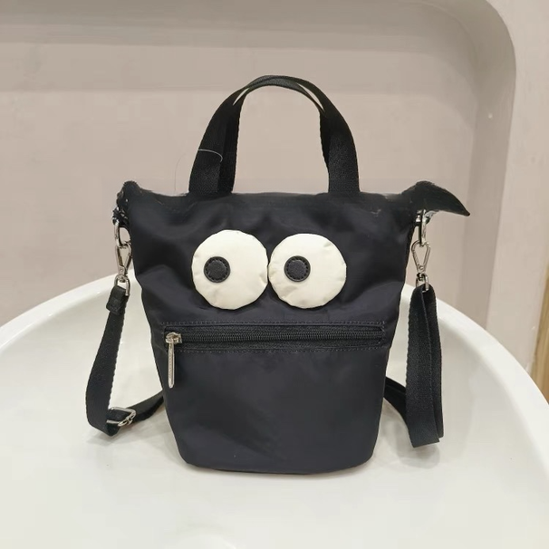 Suurte silmadega ämber, must köögiviljakorv, lastekott, õlakott, moodsad ja mustust hülgavad mudelid_voghion.com