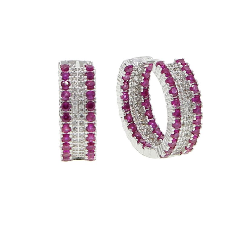 New Color Zircon Earrings Fashion Inlaid Zircon Ladies Earrings Earrings Jewelry_voghion.com