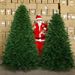 Premium PE Artificial Christmas Tree With Warm Yellow Tips - 5-Point Branch Design, 150/180/210/240cm Height Options_voghion.com