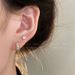 4-piece et~Zircon Plain Circle Buckle for Women' Ear Care, 2024 New High end Earring, Sleeping, Non removable_voghion.com