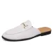 P7 YEINSHAARS Designer Slipon Mannen Casual Schoenen Luxe Merk Hoge Kwaliteit Lederen Slipper Loafers Zomer Half Schoenen Voor Mannen_voghion.com