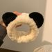 Fascia per capelli con orecchie da panda, per donna, autunno e inverno, con bordo largo, in peluche, antiscivolo, con motivo a cartoni animati_voghion.com