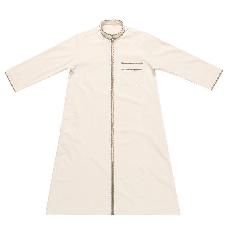 Abaya Muslim Embroidered Dress Arabia Children Kaftan Jubba Thobe Islamic Boys Long Sleeve Robe Middle Eastern_voghion.com