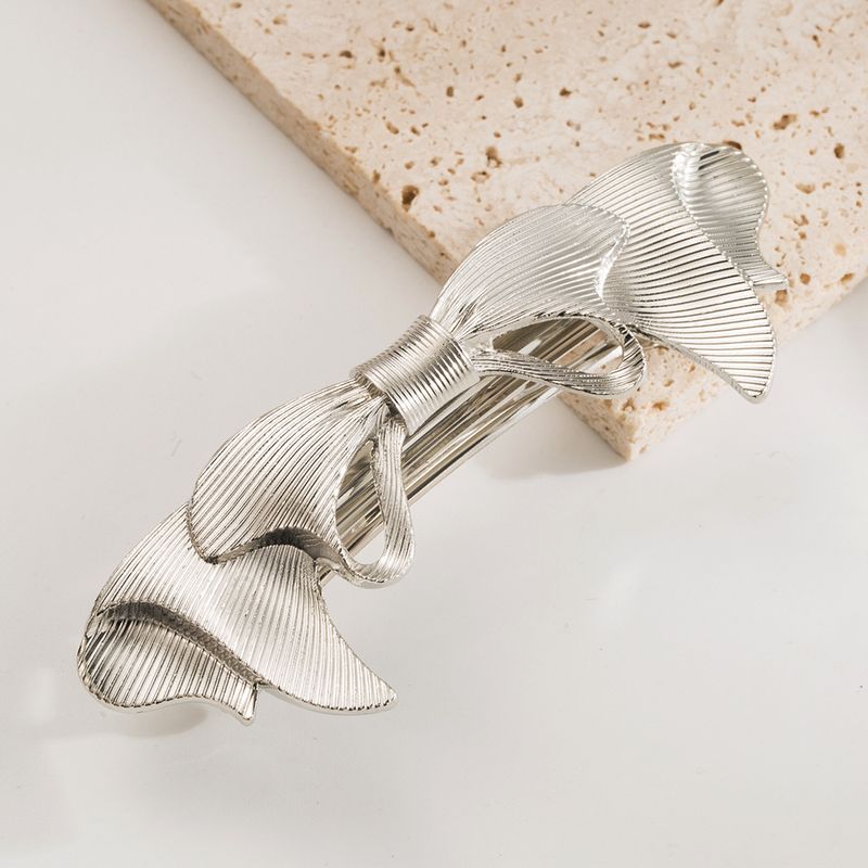 Korean Version French High-quality Spring Versatile Geometric Bow, Sweet Temperament Hair Clip, Back Of The Head_voghion.com