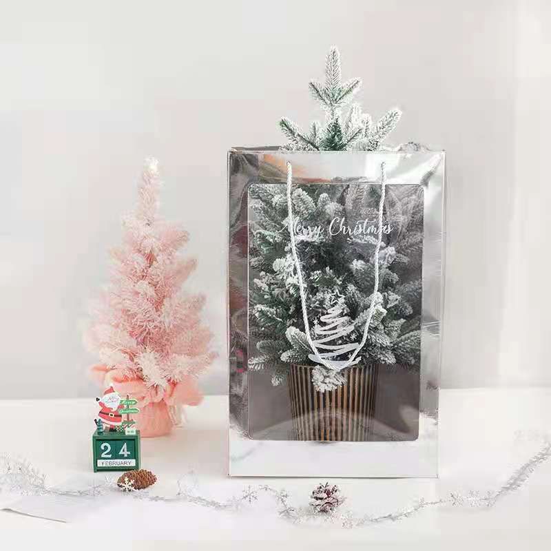 Lillian Bouque Packaging Fresh Flower Handbag Wholesale Transparen Square Window Handheld Paper Bag Gif Box Ho Samping_voghion.com