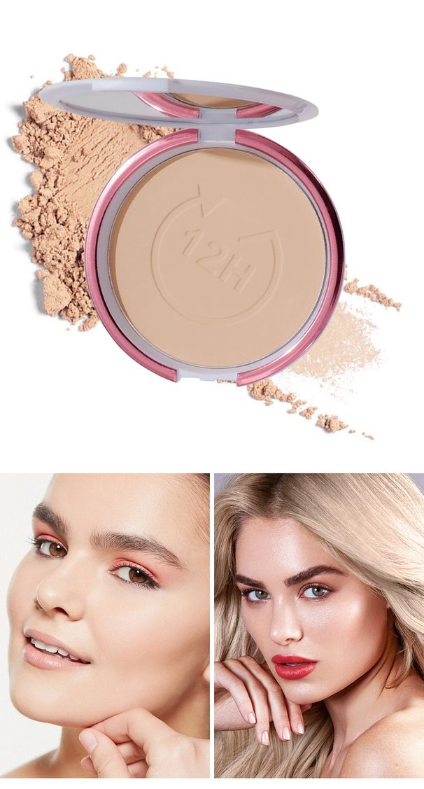 Clock Kompaktpuder – Langanhaltende Ölkontrolle und Porenverfeinerung, wasserfest und schweißfest, reisefreundlich mit Spiegel_voghion.com