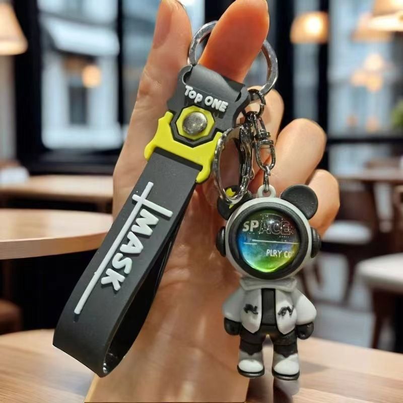 Portachiavi con ciondolo per auto e zaino, accessorio per coppia, squisita decorazione creativa a forma di orso lampo._voghion.com