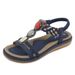 G923-1 Lente en zomer 2024 Nieuwe zachte platte sandalen Dames All-match Fashion Elastische band Lichtgewicht sandalen_voghion.com