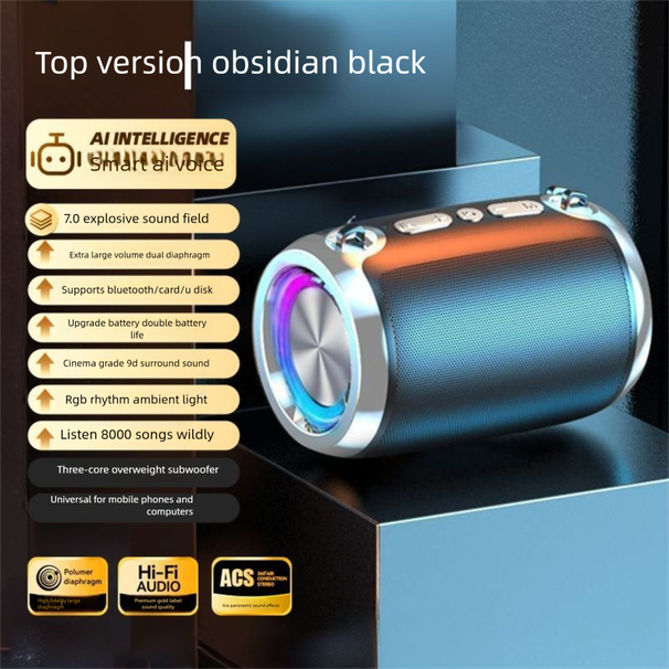 2025 New Wireless Bluetooth Mini Portable Subwoofer Waterproof Small Speaker Universal Home Desktop Bathroom_voghion.com