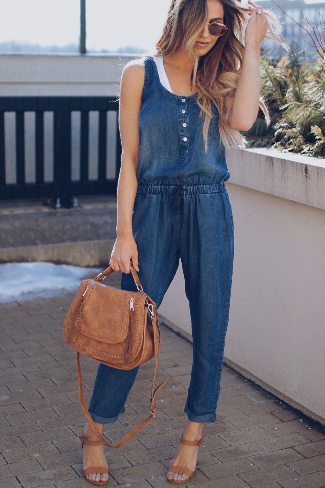 Frauen weste taille abnehmen mode jeans overall hosen spot_voghion.com