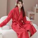 nightgown Women's Coral Fleece Thickened Fleece Long Pajamas Flannel Bathrobe Large Size Loungewear_voghion.com