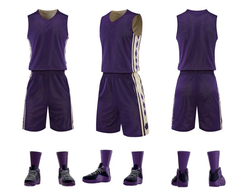 North Carolina suit, men's printed American game basketball jersey, sports training uniform, double-sided team wear_voghion.com