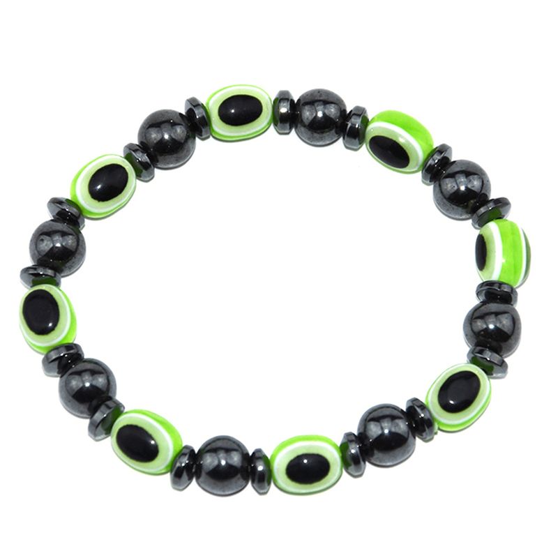 Shuosbai magnetický náramek unisex hubnutí hematit oči léčivé korálky natahovací náramek_voghion.com