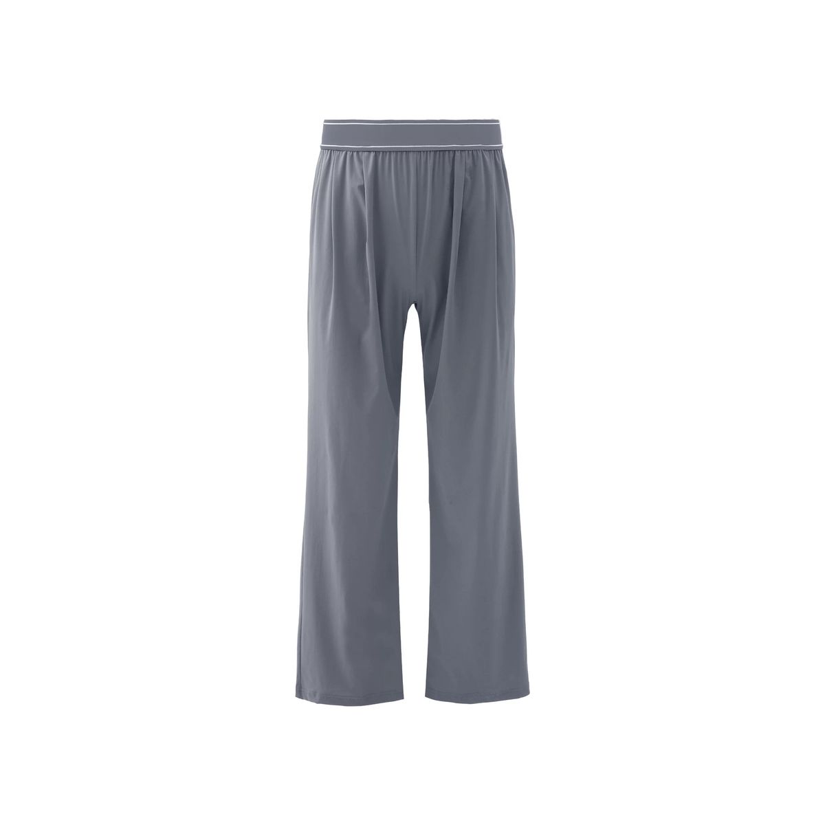 Pantaloni casual da uomo in poliestere elasticizzato leggero con gamba dritta e pieghe - Traspiranti e comodi per l'estate (nero/grigio, S/M/L/XL)_voghion.com
