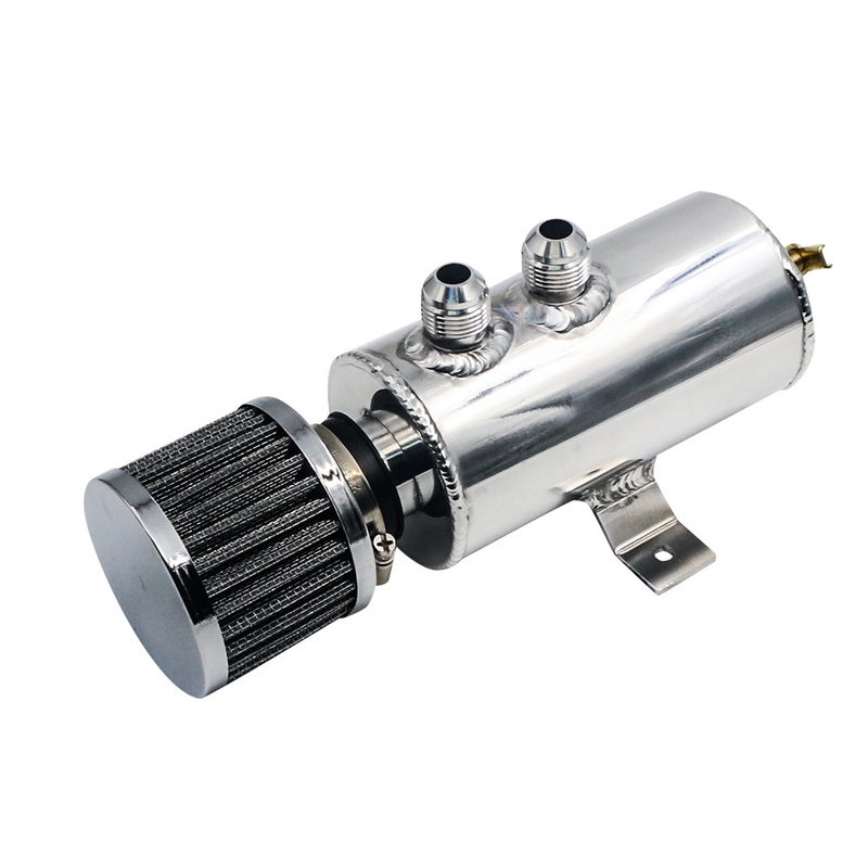  car modification universal oil breather 0.75L oil pot with air filter and AN10 connector_voghion.com