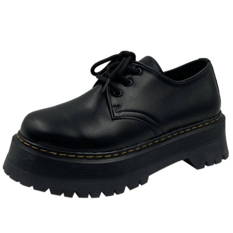 Pantofi cu talpă groasă pentru celebrități, primăvara și toamna, stil britanic, pantofi retro din piele, cu șireturi, pantofi Martin cu platformă JK, vara_voghion.com