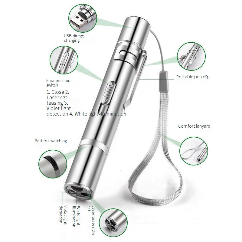 Cat Toy Catstick Laser Pointer Infrared Charging Laser Pointer Undulator Pet Products_voghion.com
