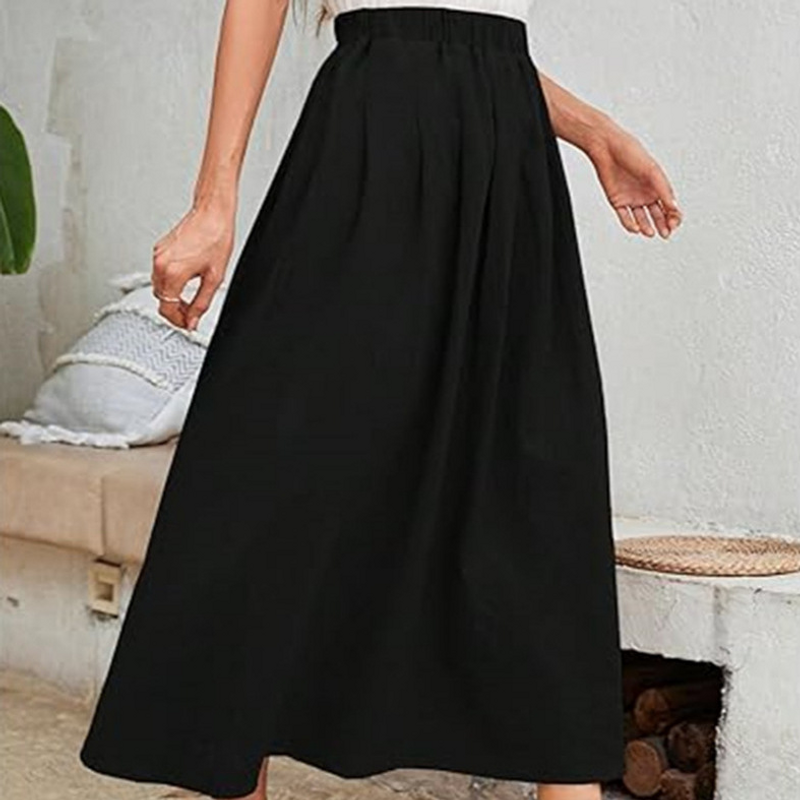 Women's Clothing Cross Border Women's Casual Elastic Pocket Skirt_voghion.com
