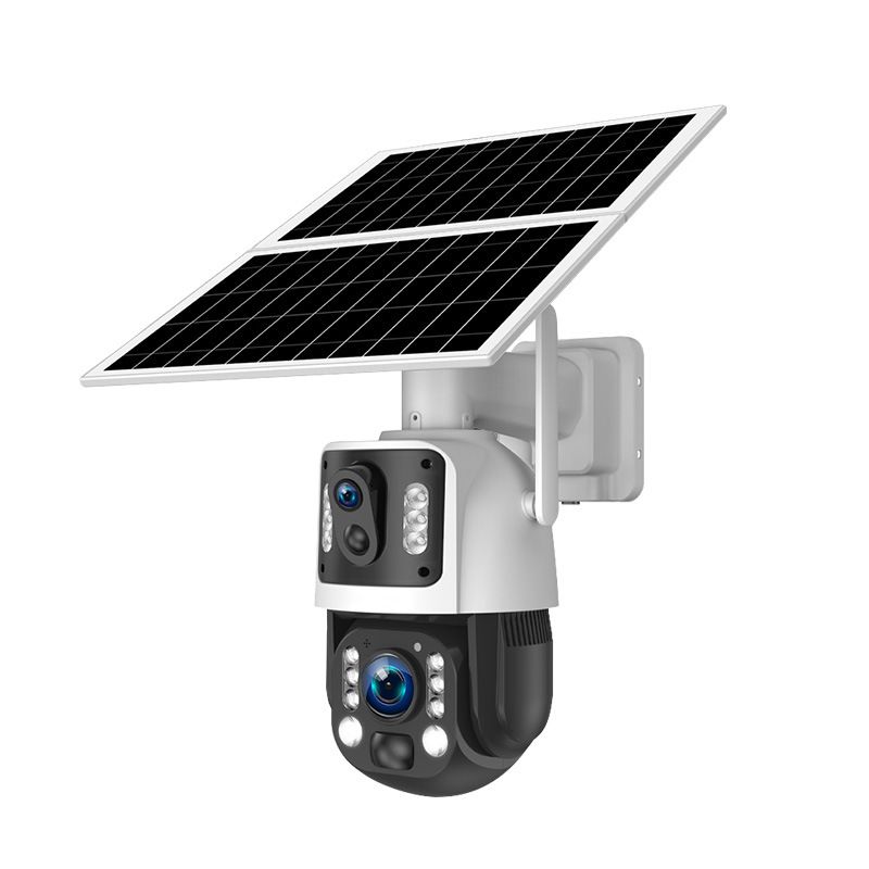 Solar-Überwachungskamera 6 MP für den Außenbereich, 99-facher Zoom, WiFi/4G EU-Version, Nachtsicht, IP66 wasserdicht, TF-Kartenspeicher, solarbetriebene Überwachungskamera​​​_voghion.com