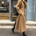Oversized Wool Blend Trench Coat For Women – Longline Winter Pea Coat With Belted Waist, Thickened Lining For Subzero Days (Stone White/Camel/Black)_voghion.com