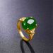 Kupferplattierter eingelegter Hetian Jade Living Mouth Chalcedon Ring, weibliches Geschenk für Mutter_voghion.com