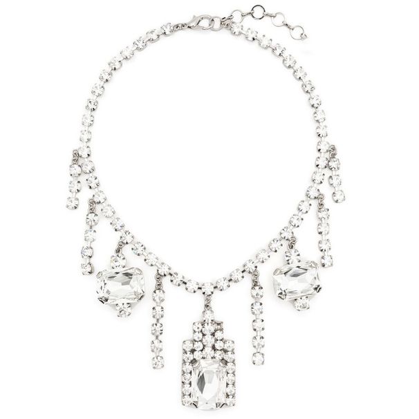 Personalisierte glänzende Volldiamant-Quaste quadratische Strass-Halskette, trendige Accessoire-Halsketten_voghion.com