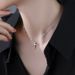 Collana girocollo con croce geometrica, stile dolce e fresco, minimalista, con ciondolo piccolo e catena per clavicola, per donne, trasmissione in diretta_voghion.com