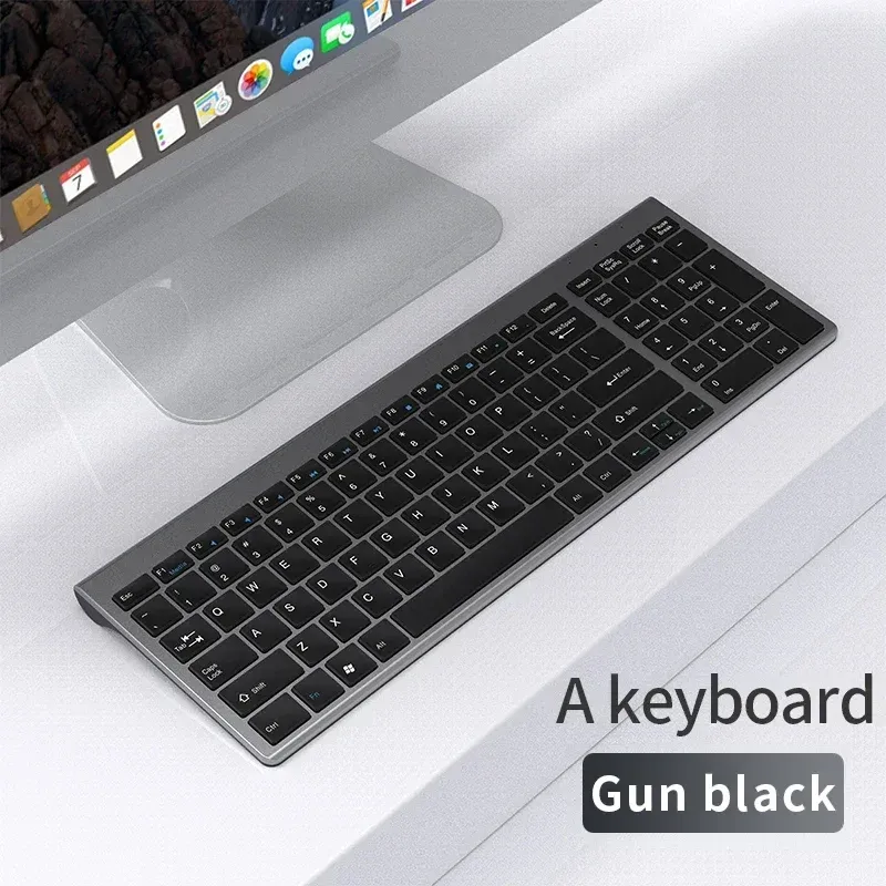 Mouse Bluetooth 5.0 2.4G Combo Rechargeable Full Size Wireless Keyboard For Notebook Laptop Tablet IPad PC_voghion.com
