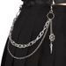 Halloween Dark Style Sharp-Billed Bird Head Pendant Pants Hip-Hop Trend Metal Multi-Layer Waist Chain_voghion.com