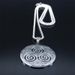 Collana in acciaio inossidabile con vortice da stregoneria, colore argento, collana con nodo celtico vichingo, triskele, spirale, gioielli N7062S02_voghion.com
