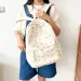 Korean Student School Backpack Floral White Bags For Teenage Girls Cute Womens Book Bag Nylon Rucksack 250514l_voghion.com