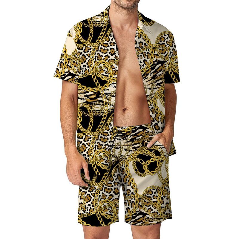 Herrenbekleidung Außenhandel Europäische Größe Herren Casual Loose Shirt Anzug Hawaiian Seaside 3D Digitaldruck Strand Kurze Ärmel_voghion.com