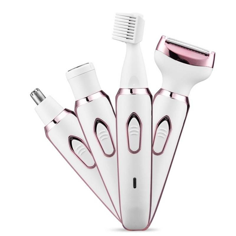Tagliacapelli elettrico da donna 4 in 1: rasoio per sopracciglia, ascelle e corpo indolore, ricaricabile tramite USB e impermeabile._voghion.com