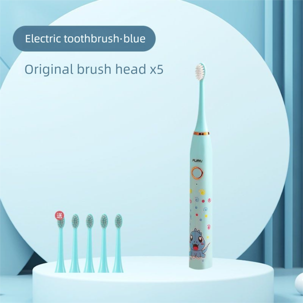 Cepillo de dientes eléctrico para niños Fupai, recargable por inducción, unisex, de cuerpo completo, resistente al agua, especial para niños de 3 a 15 años_voghion.com