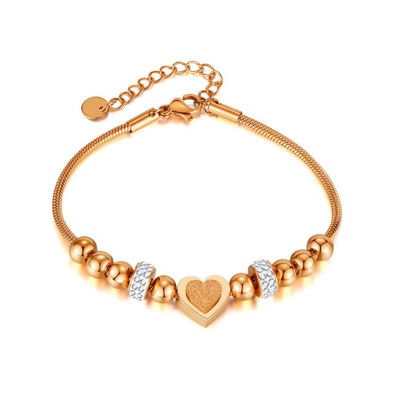 High Sense Love Armband aus mattiertem Edelstahl für Damen_voghion.com
